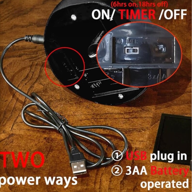 24” LED Orange Light Tree Lamp – Battery Operated Halloween & Fall Decor Light