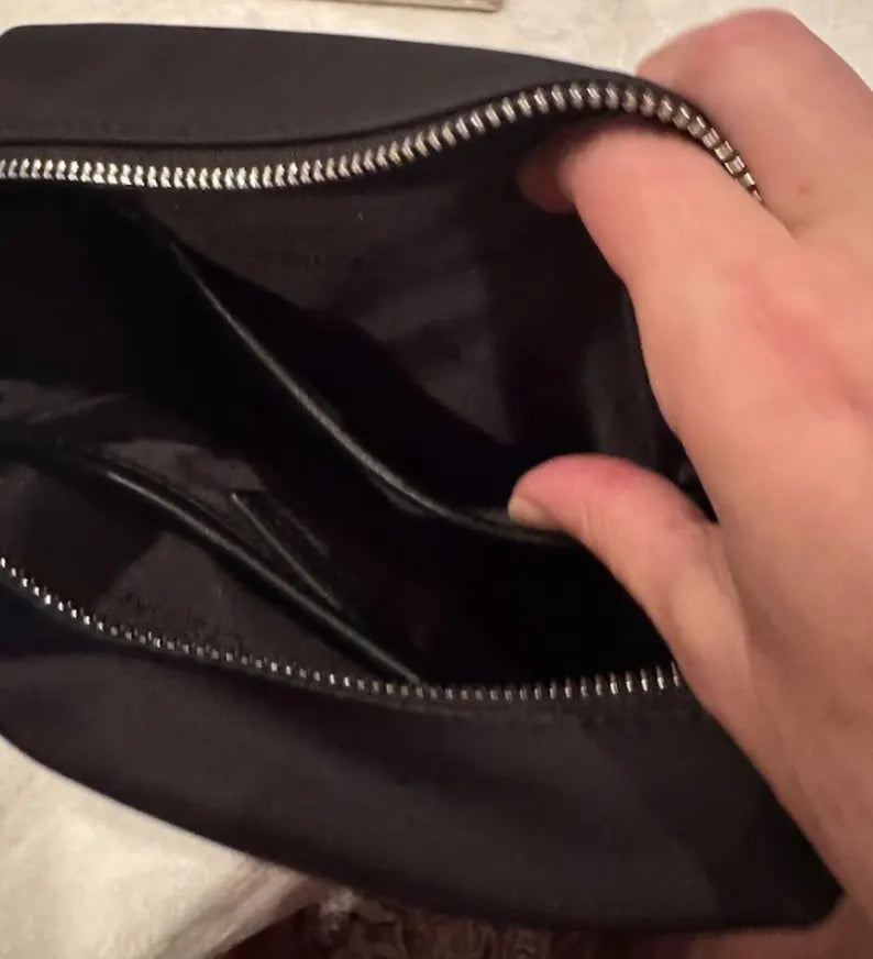 Calvin Klein Black Nylon Crossbody Bag - Unisex Travel Purse