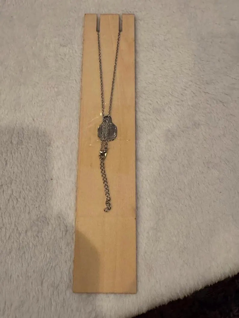 Elegant Silver Pendant Necklace with Clear Crystal – Handmade Minimalist Jewelry Gift for Her