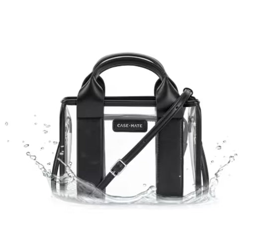 Case-Mate Clear Stadium Bag Black Trim | Transparent Crossbody Purse | Concert or Game Day Bag