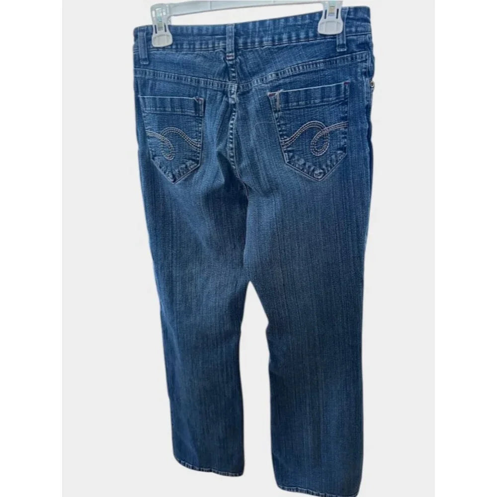 Smith’s Blue Denim Bootcut Jeans Women’s Size 8 Stretch Low Rise Jeans