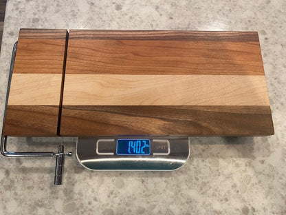 Board 07.30.01  Hardwood Cutting Board with Counter Clamp | Cherry, Walnut & Maple