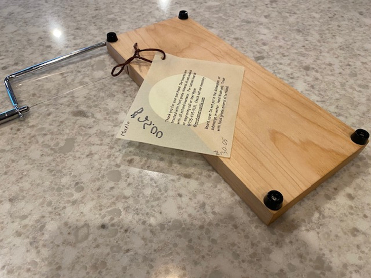 Board 07.30.05  Green Bay Packers Engraved Maple Cutting Board with Counter Clamp | Style #30.05