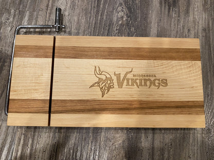 Board 07.30.13 Minnesota Vikings Engraved Hardwood Cheese Board | Maple, Birch & Cherry