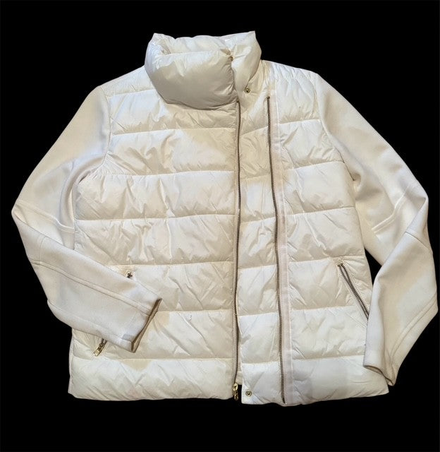 Old Navy Active White Quilted Puffer Jacket Women’s Small Lightweight Coat